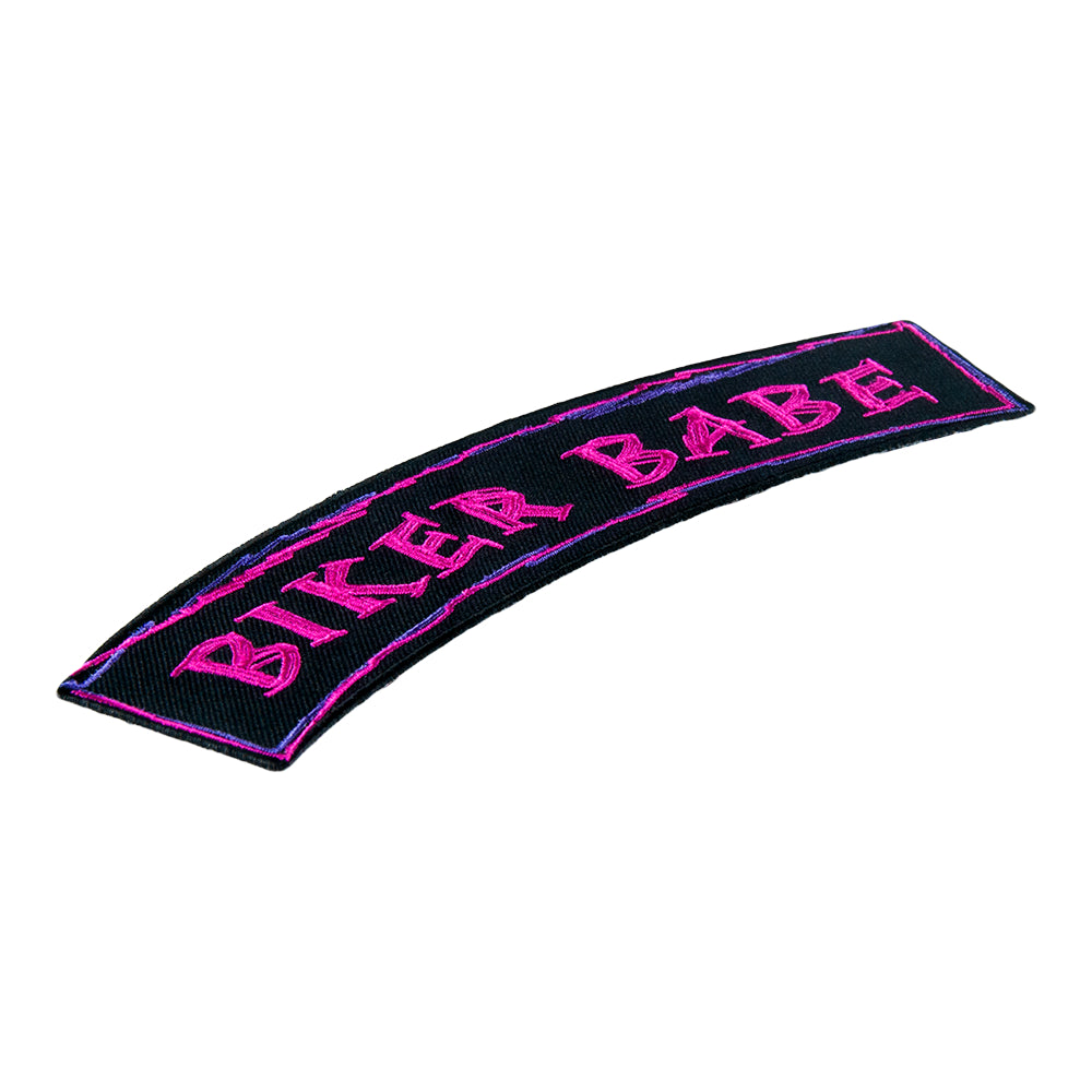 Biker Babe Pink &amp; Purple Rocker Patch, Kids Rocker Patches — detail view 1