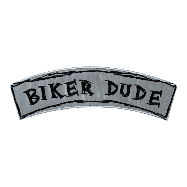 Reflective Biker Dude Rocker Patch, Kids Rocker Patches — product image