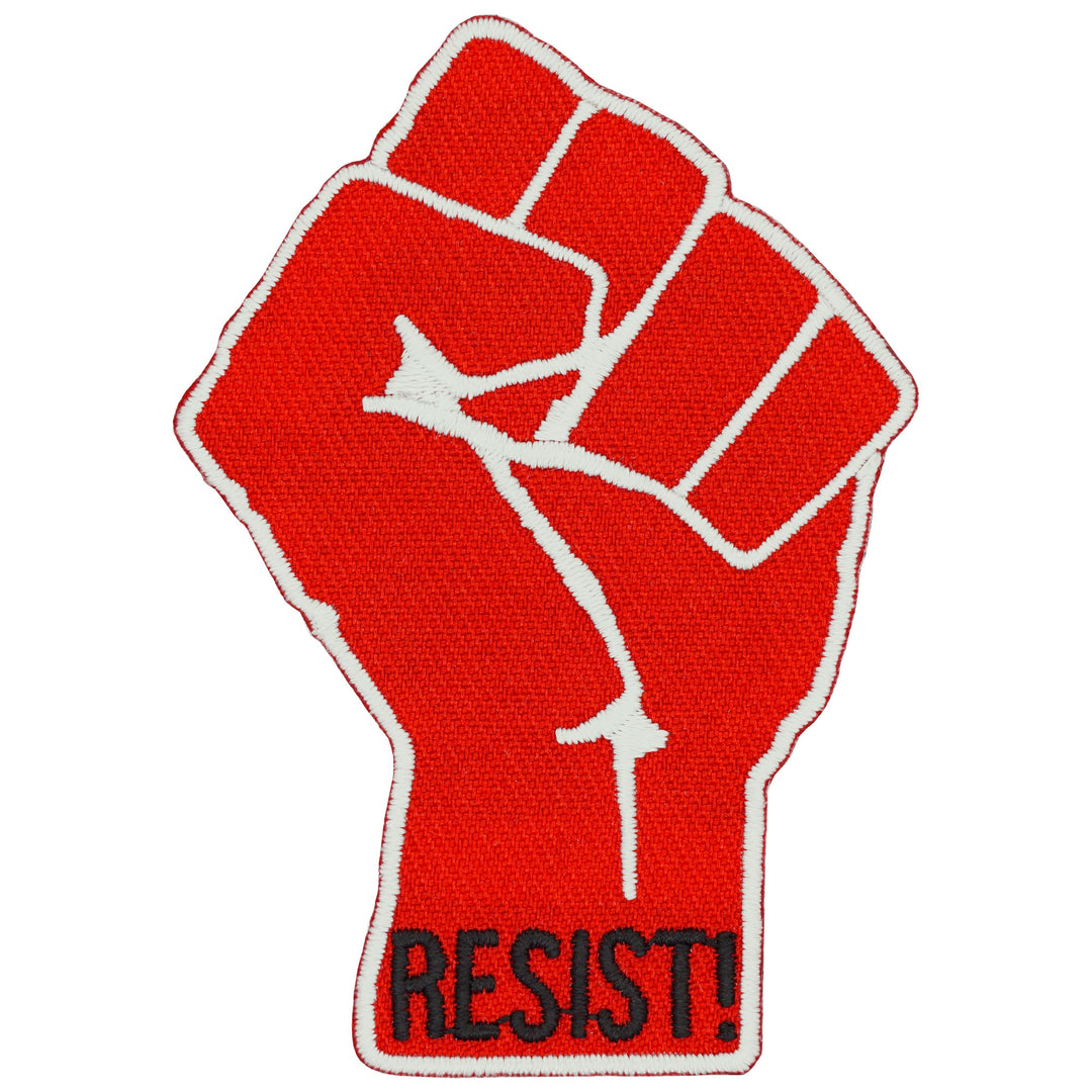 Red Resist Raised Protest Fist Patch, Civil Rights Activist Patches — product image