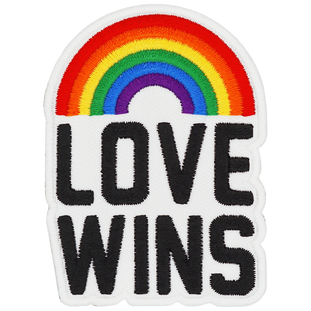 Rainbow Topped Love Wins Awareness Patch, LGBT Pride Patches — product image