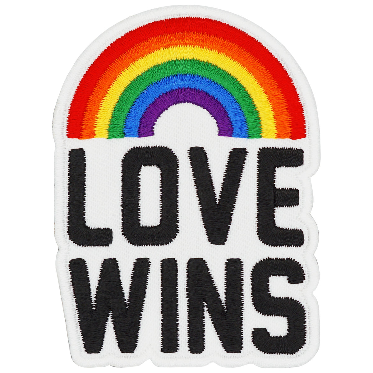 Rainbow Topped Love Wins Awareness Patch, LGBT Pride Patches — product image