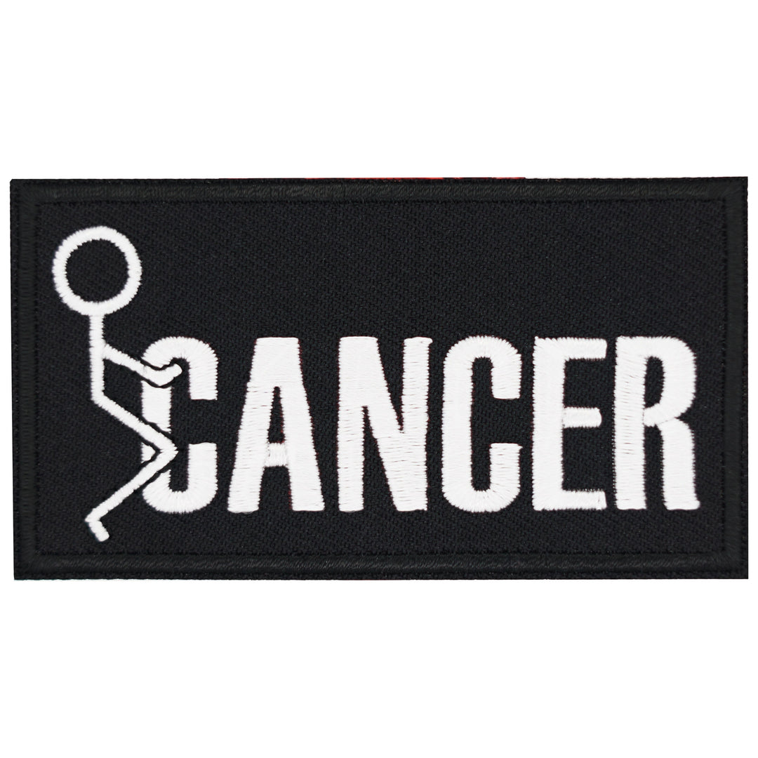 Fuck Cancer Stick Figure Patch, Fight Cancer Patches — product image