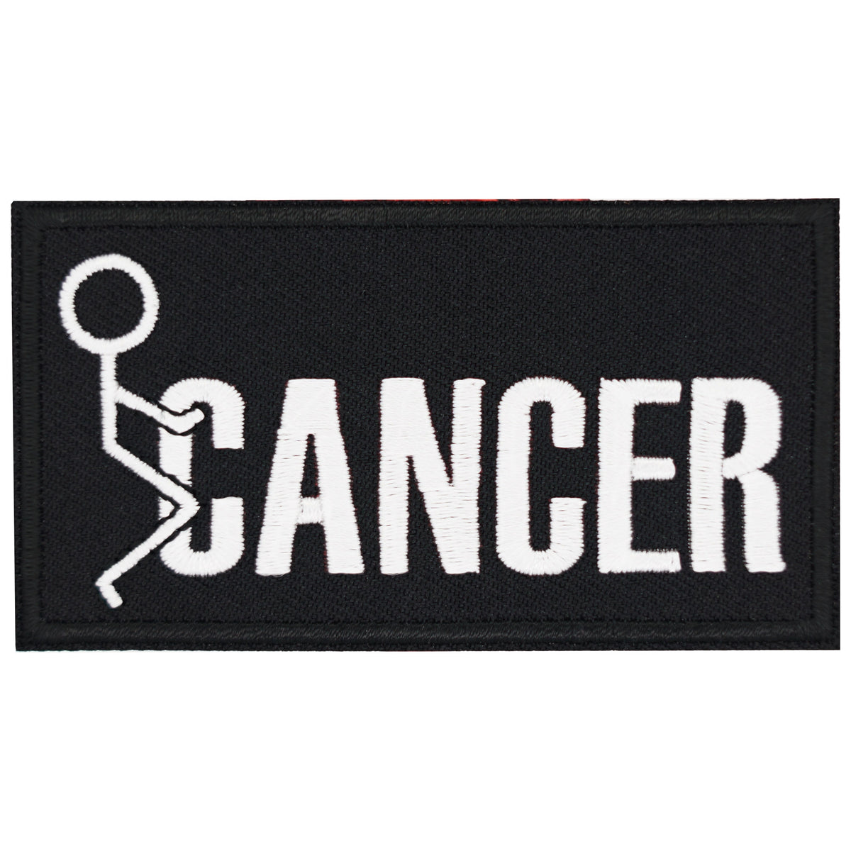 Fuck Cancer Stick Figure Patch, Fight Cancer Patches — product image