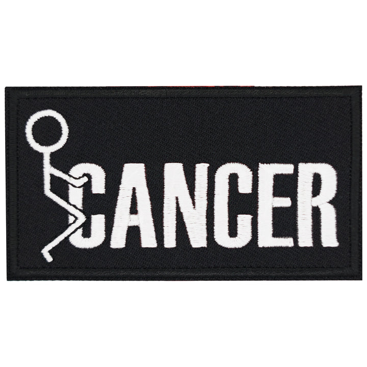 Fuck Cancer Stick Figure Patch, Fight Cancer Patches — product image