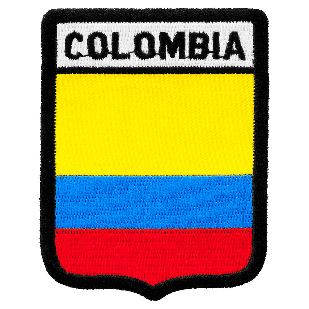 Colombia Flag Shield Patch, Country Flag Patches — product image