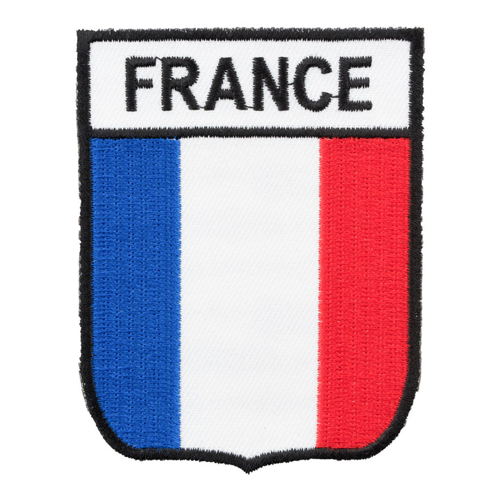 France Flag Shield Patch, Country Flag Patches — product image