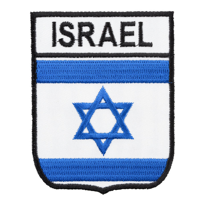 Israel Flag Shield Patch, Country Flag Patches — product image