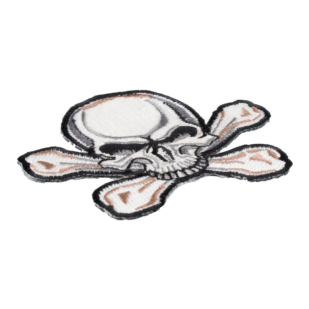 Grey & White Skull Patch, Skull & Crossbones Patches — detail view 1