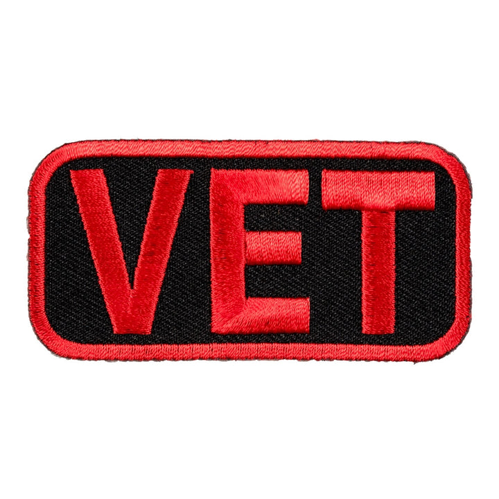 Red And Black Vet Patch, Military Veterans Patches — product image