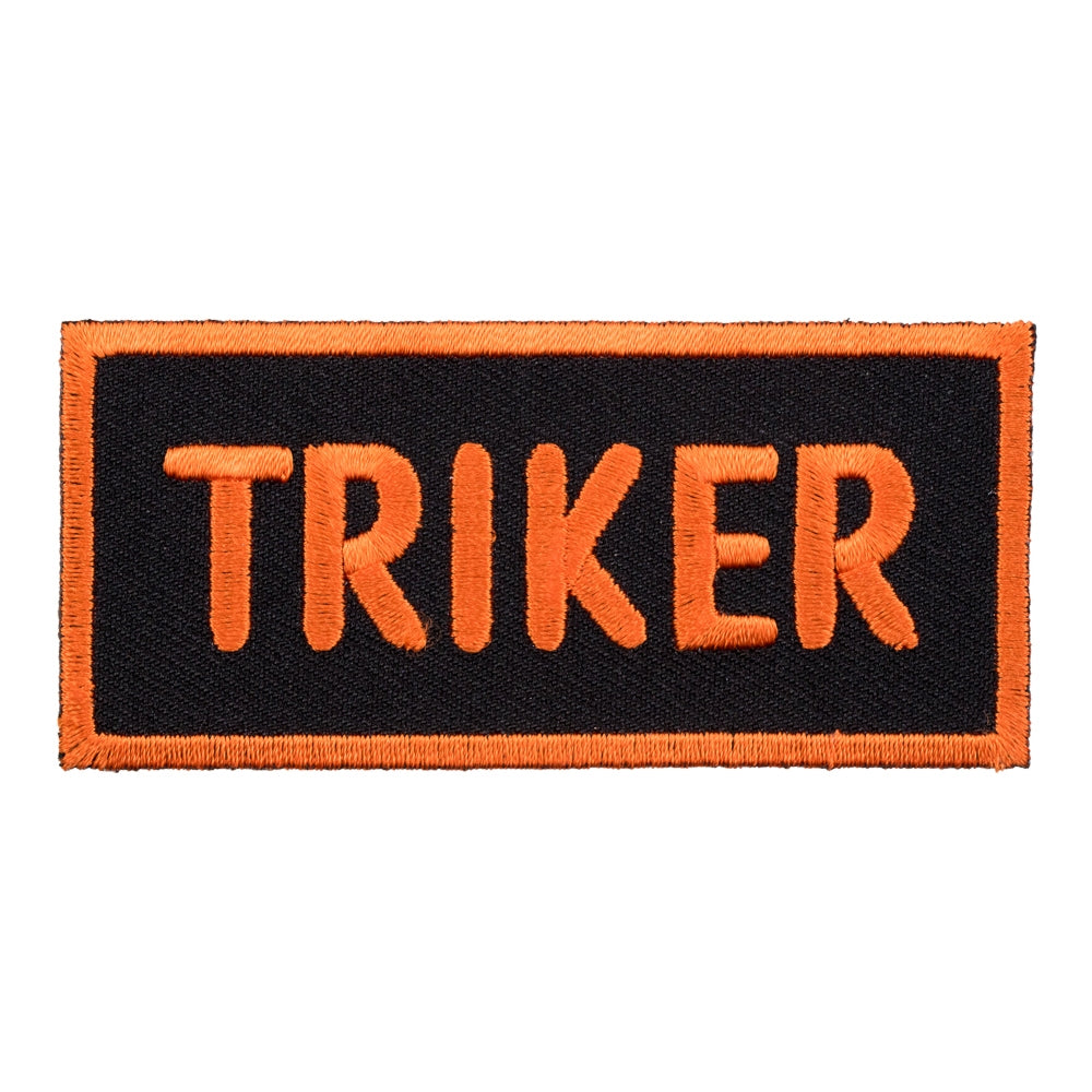 Triker Orange &amp; Black Patch, Biker Patches — product image