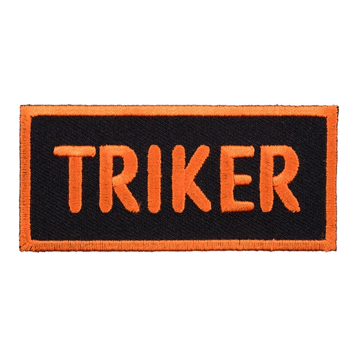 Triker Orange &amp; Black Patch, Biker Patches — product image
