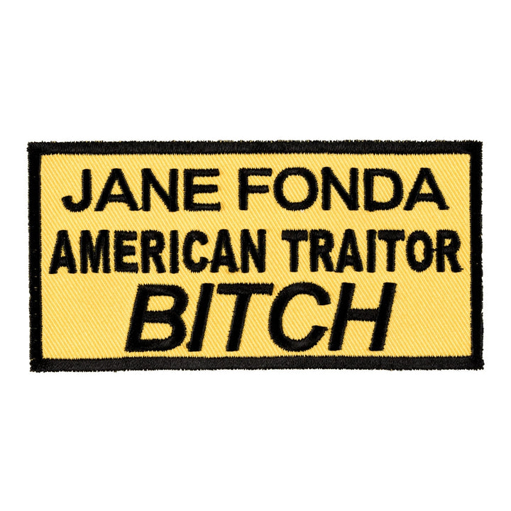 Jane Fonda American Traitor Yellow Patch, Military Patches — product image