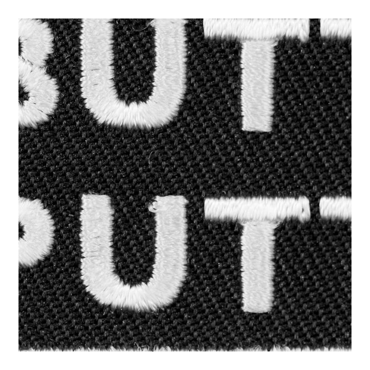 No Butt No Putt Patch, Funny Biker Sayings Patches — detail view 2