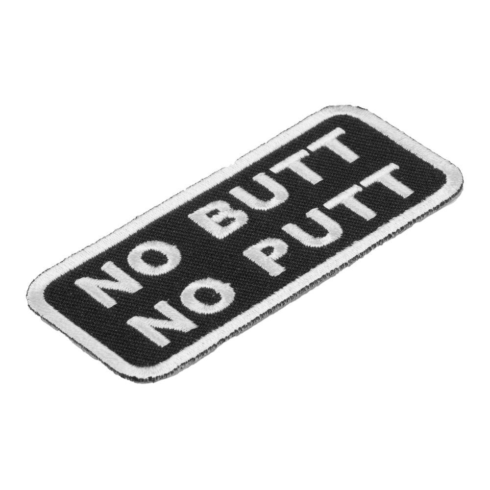 No Butt No Putt Patch, Funny Biker Sayings Patches — detail view 1