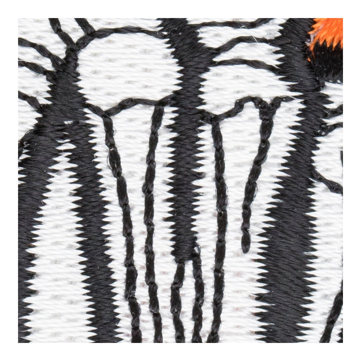 Orange Skelton Middle Finger Patch, Vulgar Patches — detail view 2