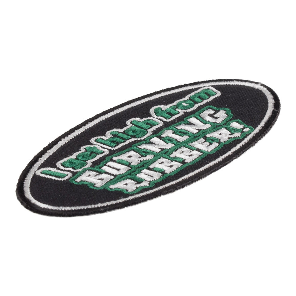 I Get High From Burning Rubber Patch, Biker Patches — detail view 1
