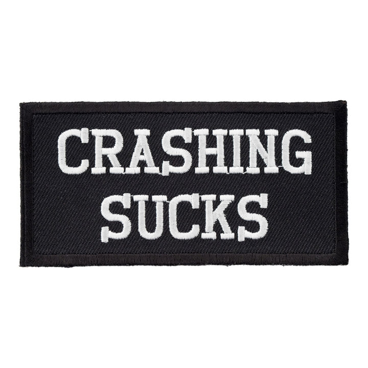 Crashing Sucks Patch, Biker Sayings Patches — product image
