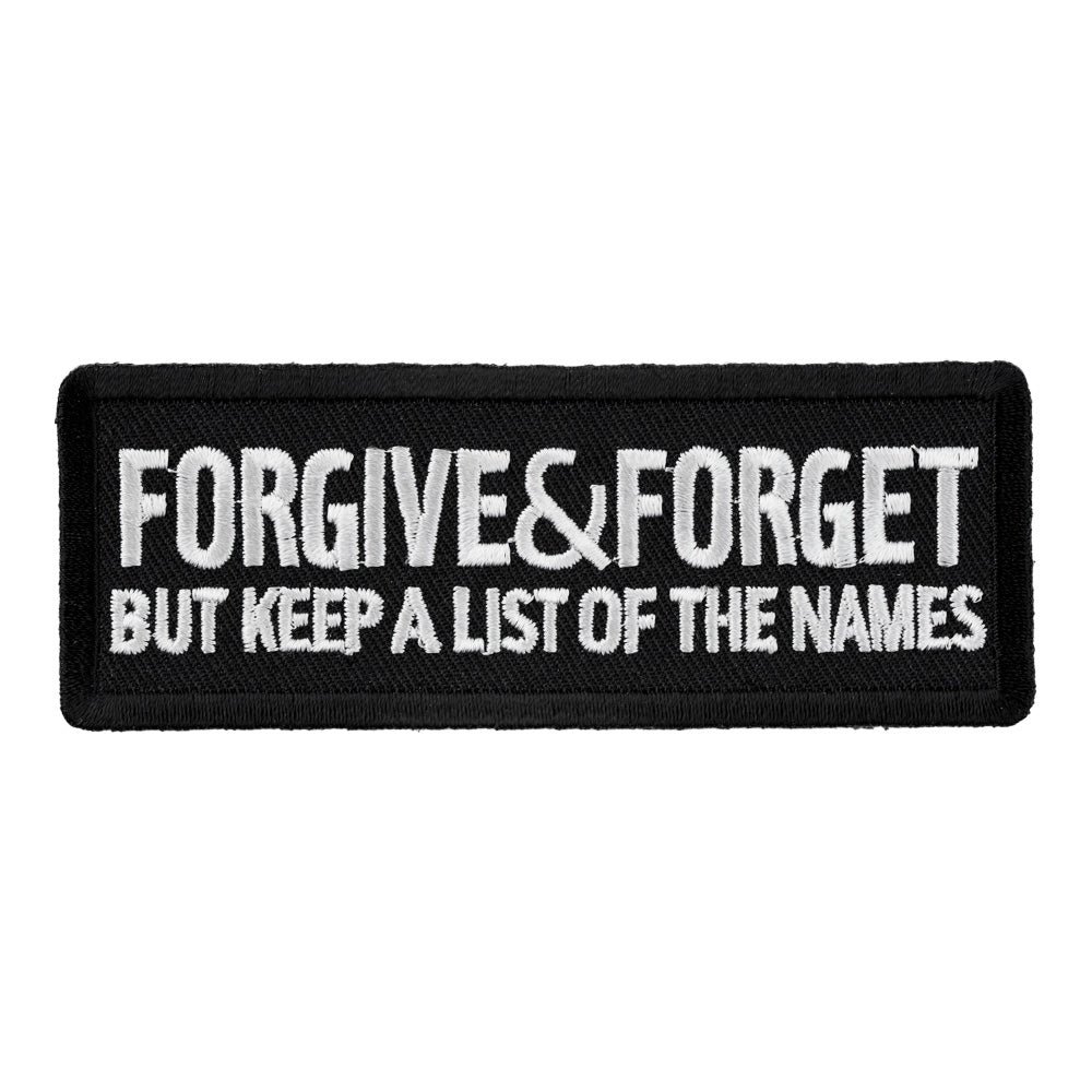 Forgive & Forget Keep Names Patch, Funny Patches — product image