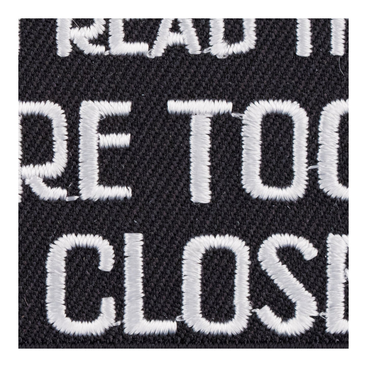 If You Can Read This Too Close Patch, Biker Patches — detail view 2