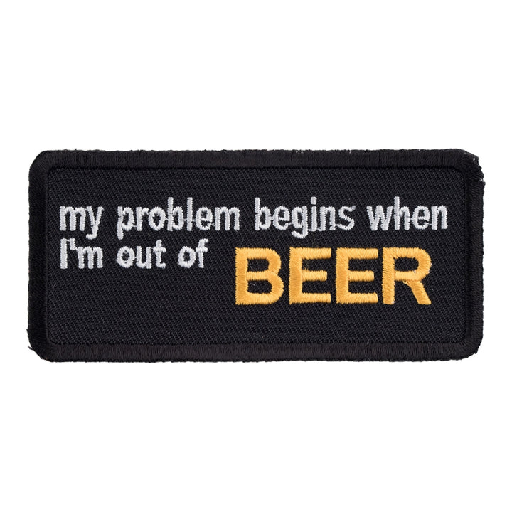 My Problems Begin Beer Patch, Funny Beer Patches — product image