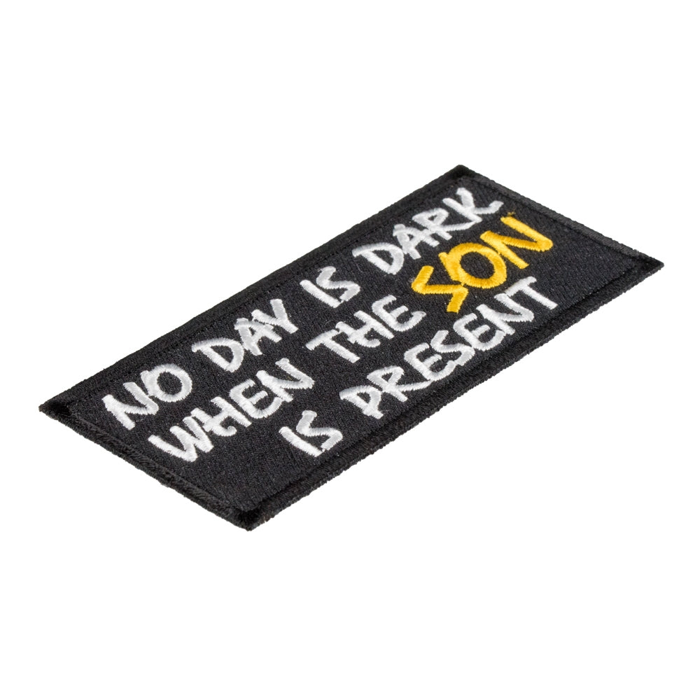 No Day Is Dark Patch, Inspirational Christian Patches — detail view 1