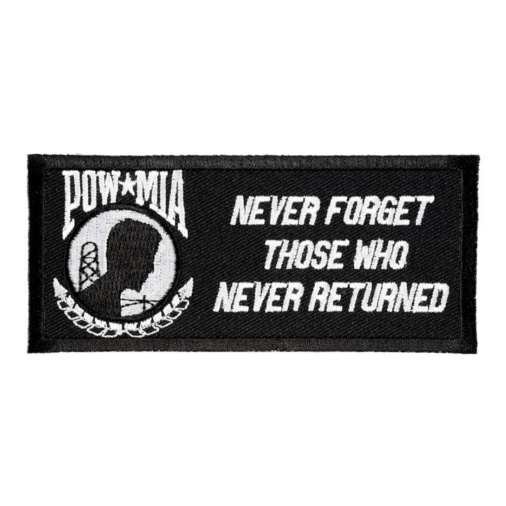 POW MIA White Never Forget Patch, Military Patches — product image