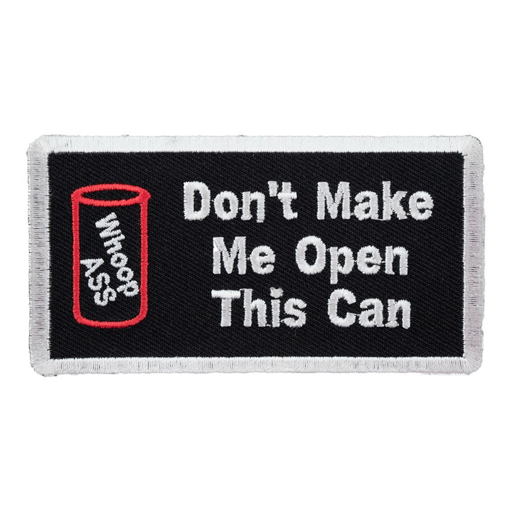 Can of Whoop Ass Patch, Funny Sayings Patches — product image