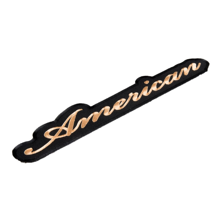 Gold American Script Patch, Large Size — detail view 1