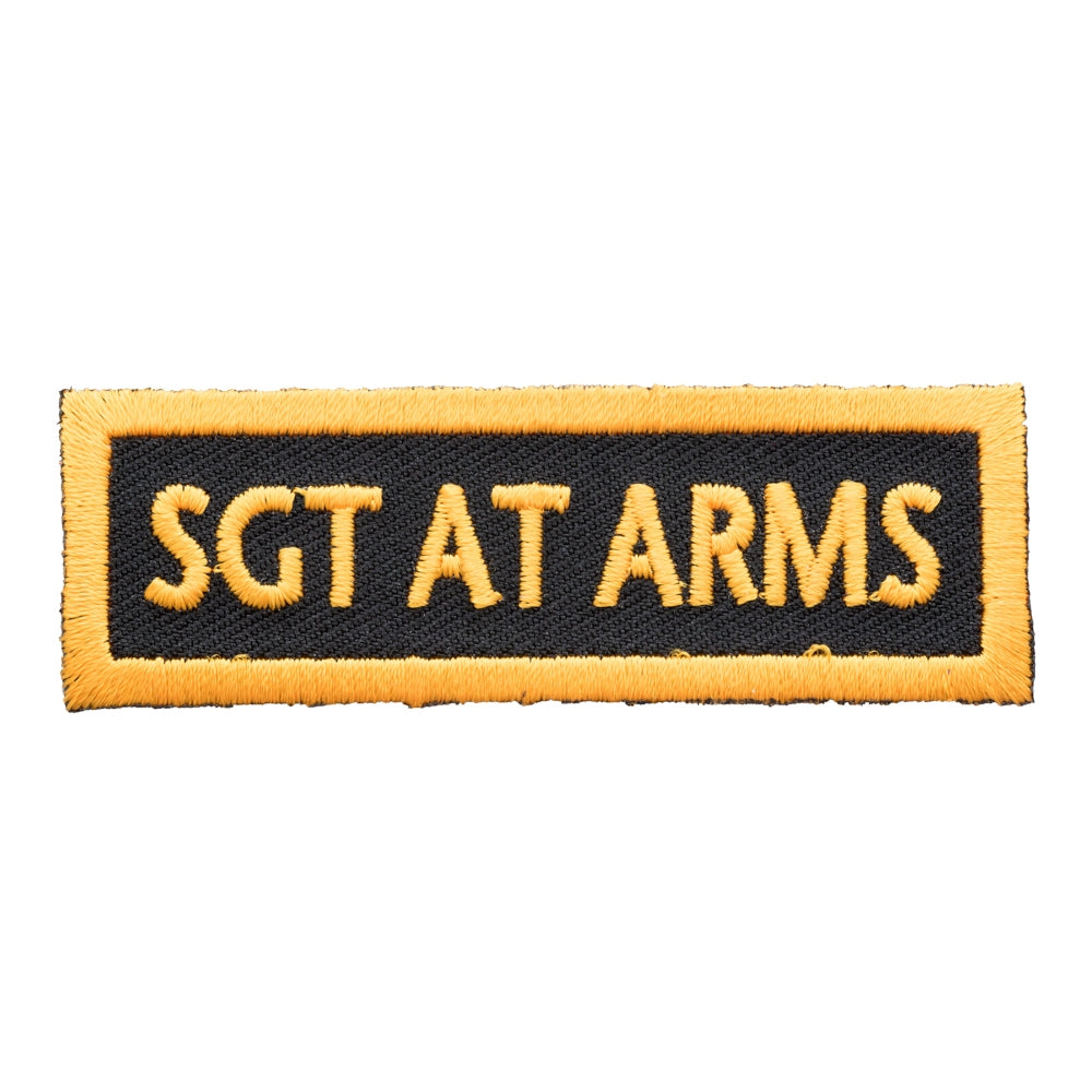 Sgt At Arms Yellow Patch, Club Rank Patches — product image