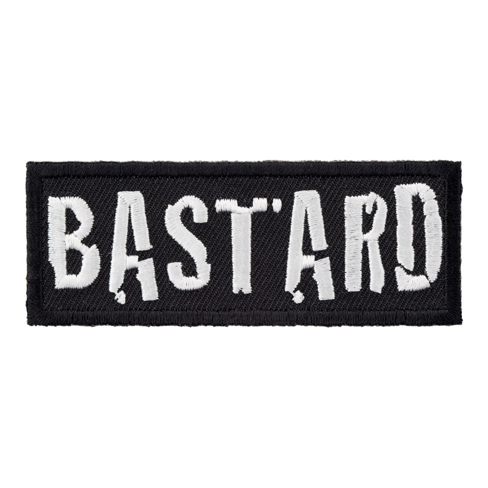 Bastard Black & White Patch, Funny Sayings Patches — product image