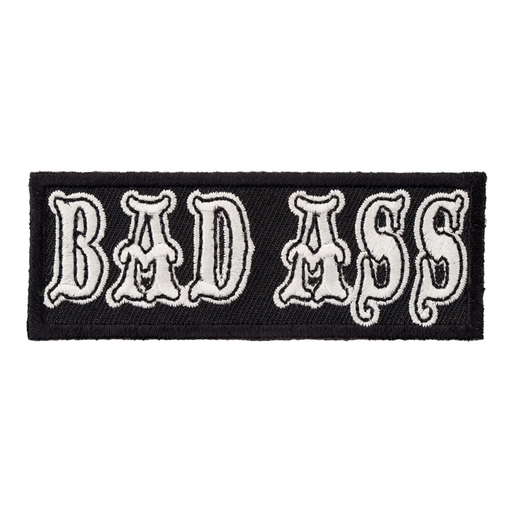 Bad Ass Black &amp; White Patch, Biker Sayings Patches — product image