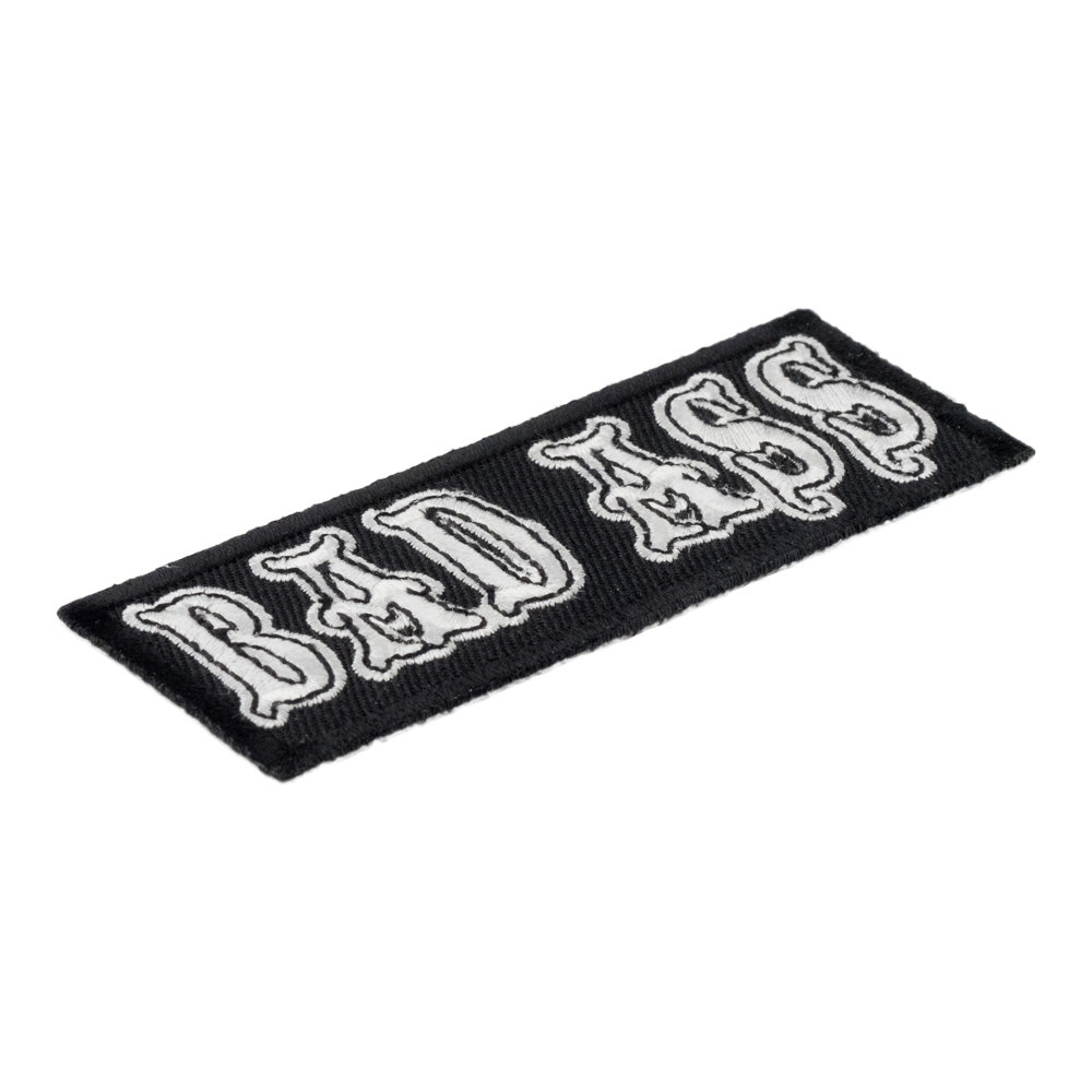 Bad Ass Black &amp; White Patch, Biker Sayings Patches — detail view 2