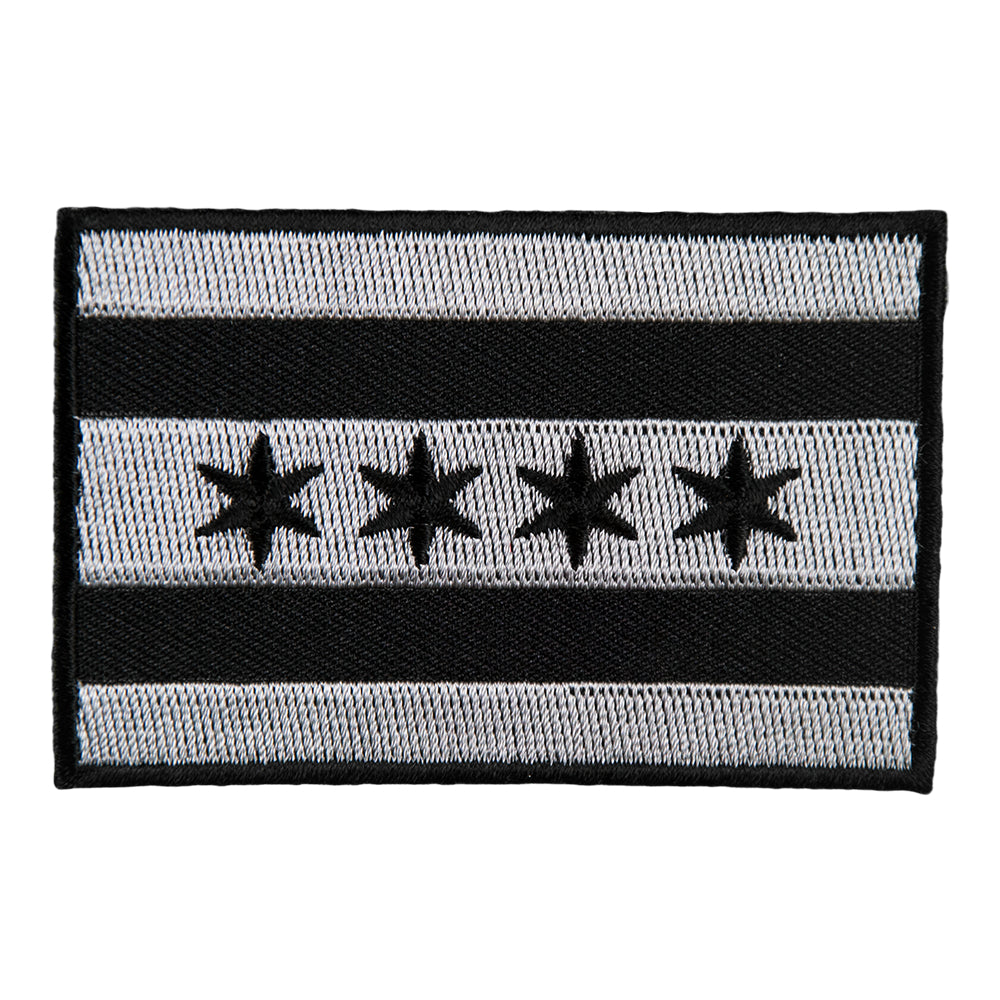 Chicago Black & Gray Flag Patch, City Flag Patches — product image