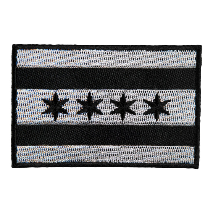 Chicago Black &amp; Gray Flag Patch, City Flag Patches — product image