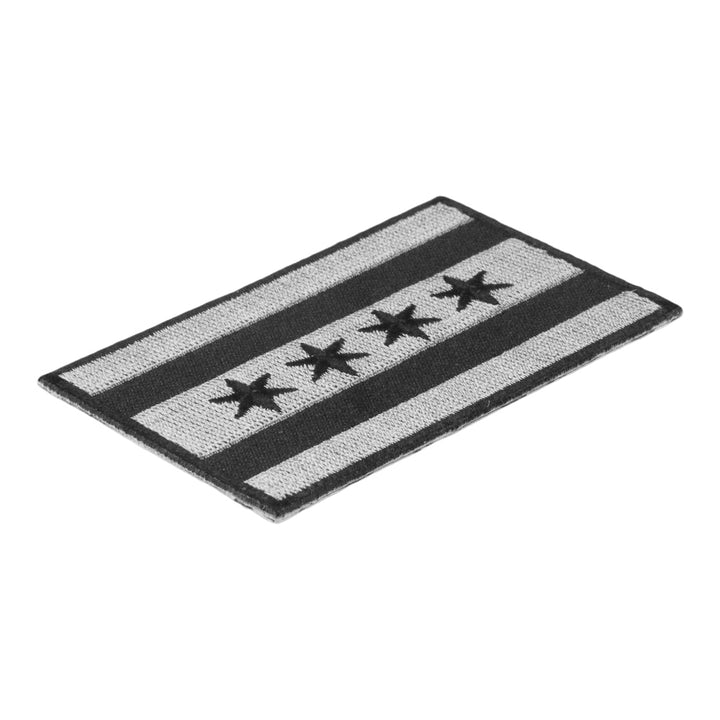 Chicago Black &amp; Gray Flag Patch, City Flag Patches — detail view 1