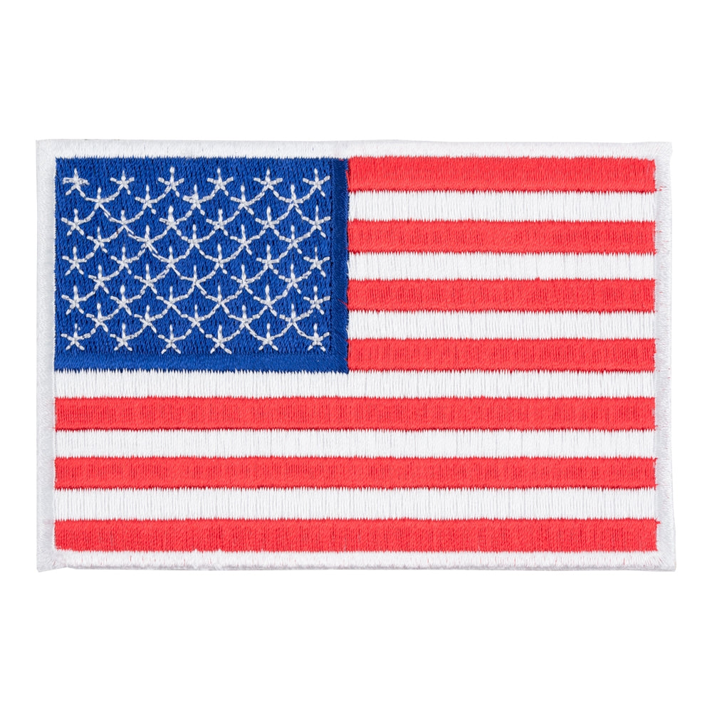 American Flag White Border Patch, Small Size — product image