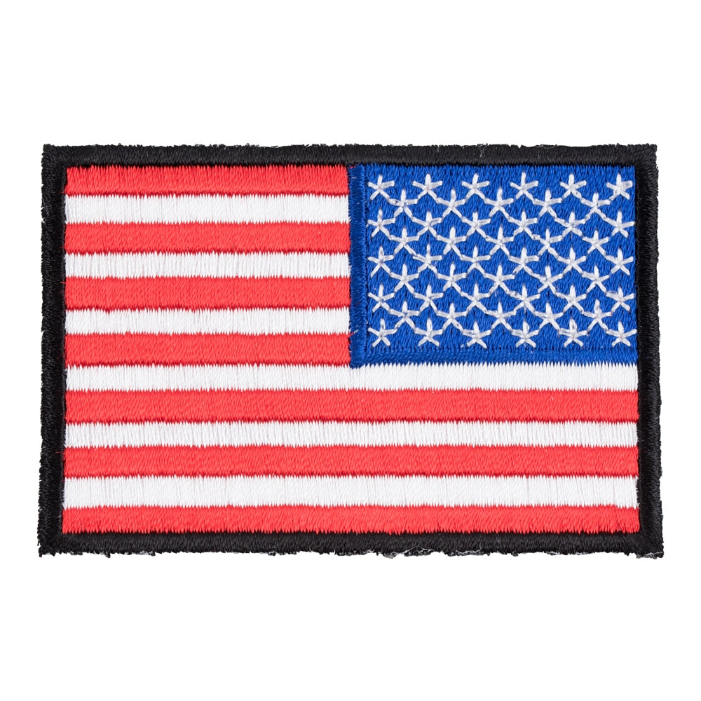 American Flag Black Border Reversed Patch, U.S Flag Patches — product image