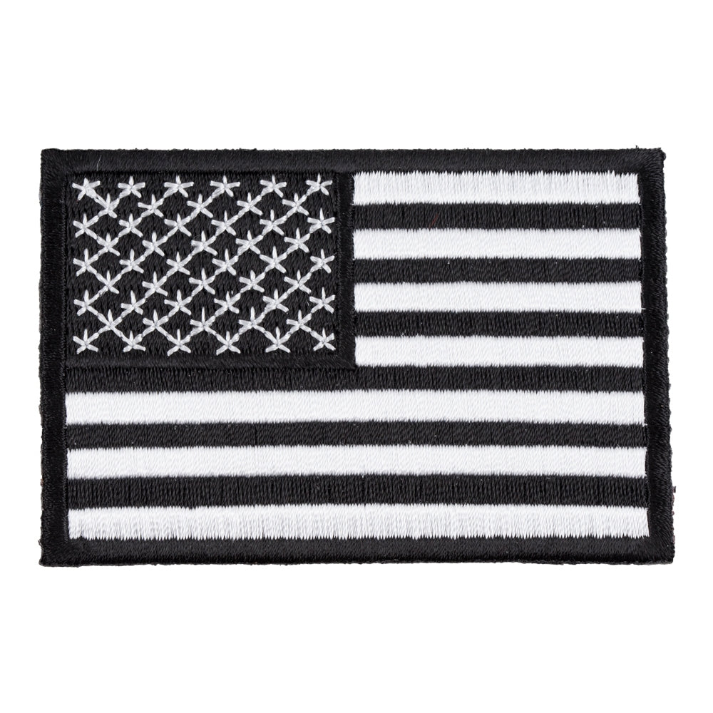 American Flag Black & White Patch, X-Small Size — product image
