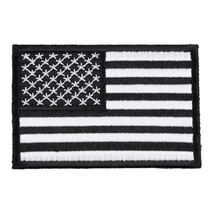 American Flag Black &amp; White Patch, X-Small Size — product image