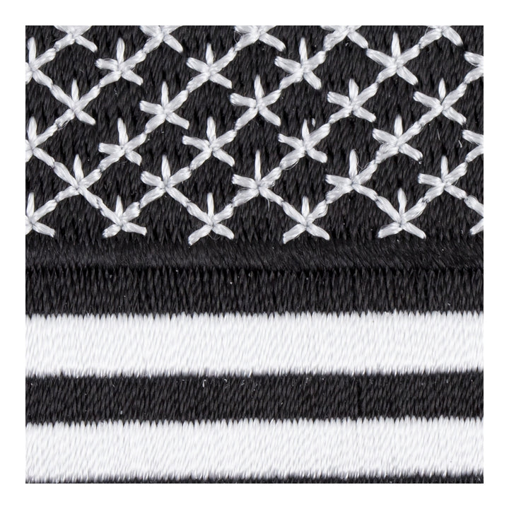 American Flag Black &amp; White Patch, X-Small Size — detail view 1