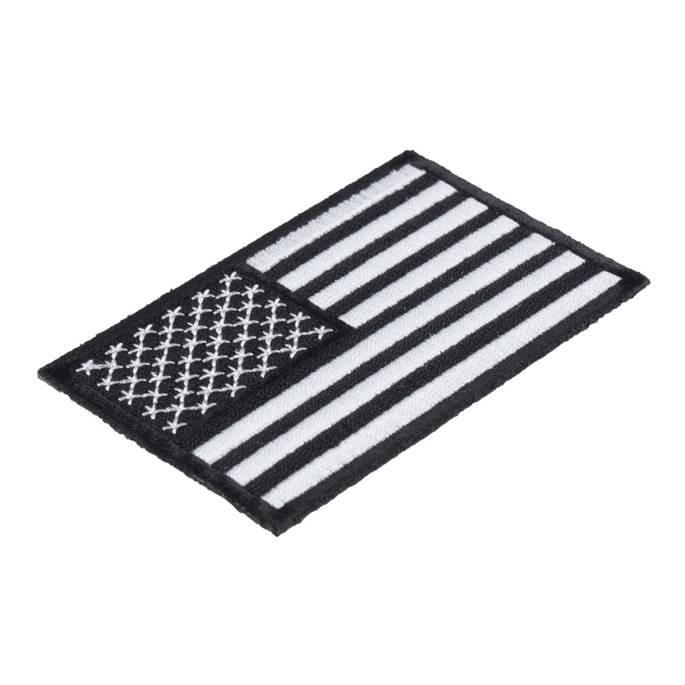 American Flag Black &amp; White Patch, X-Small Size — detail view 2