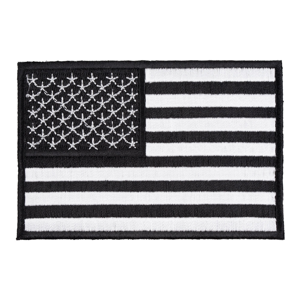 American Flag Black &amp; White Patch, Small Size — product image