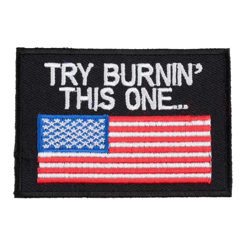 Try Burnin This One American Flag Patches — product image