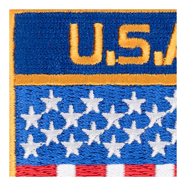 U.S.A. Flag Hanging Shield Patch, American Flag Patches — detail view 2