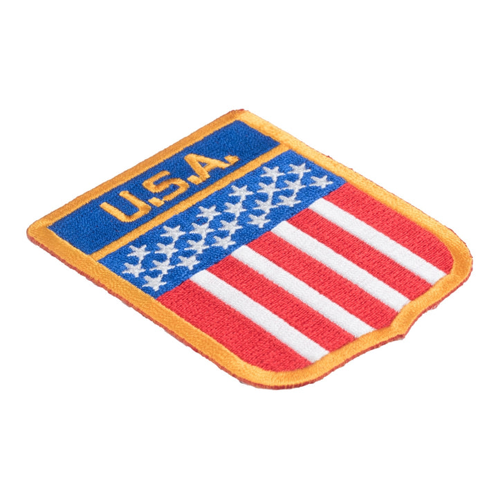 U.S.A. Flag Hanging Shield Patch, American Flag Patches — detail view 1