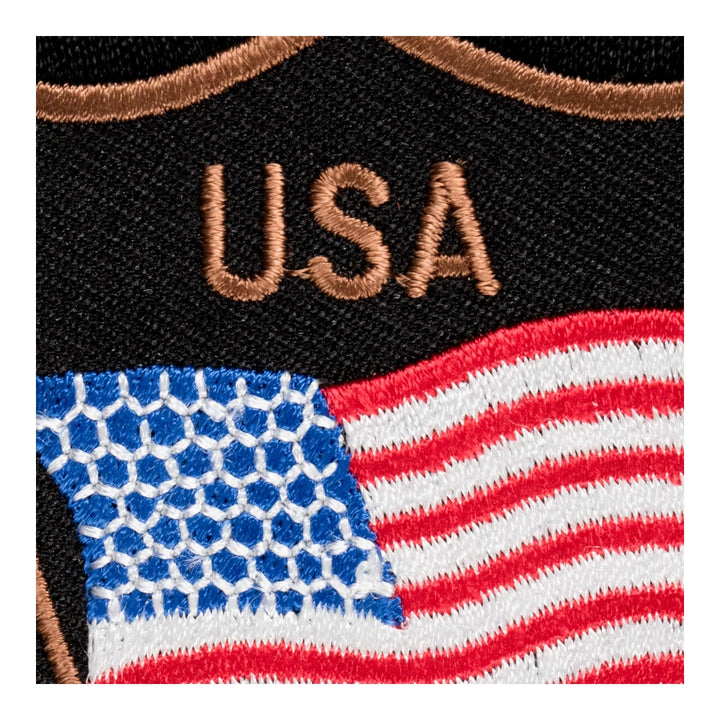 American Flag USA Crest Patch, U.S. Flag Patches — detail view 2