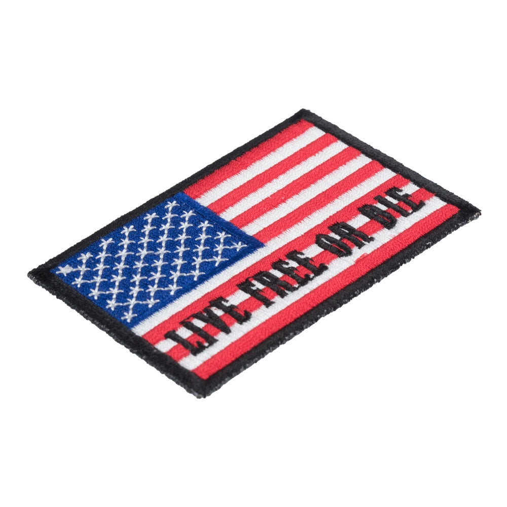 Live Free Or Die American Flag Patch, U.S. Flag Patches — detail view 1