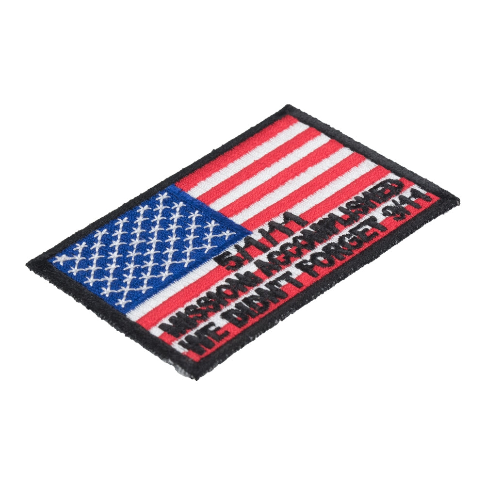 Bin Laden Mission Accomplished Patch, U.S. Flag Patches — detail view 1
