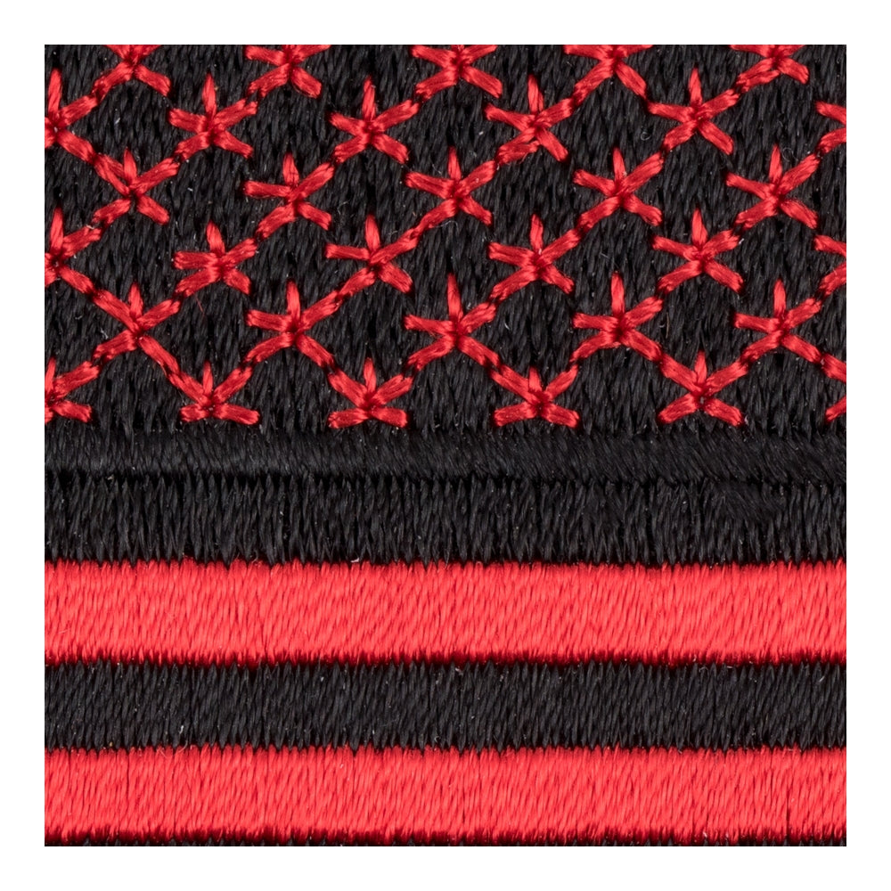 American Flag Red &amp; Black Patch, X-Small Size — detail view 2
