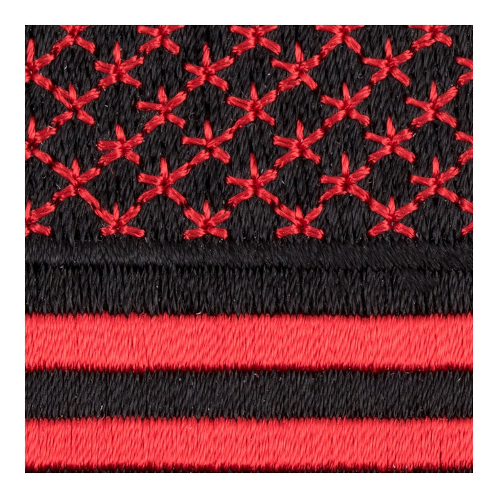 American Flag Red &amp; Black Patch, X-Small Size — detail view 2